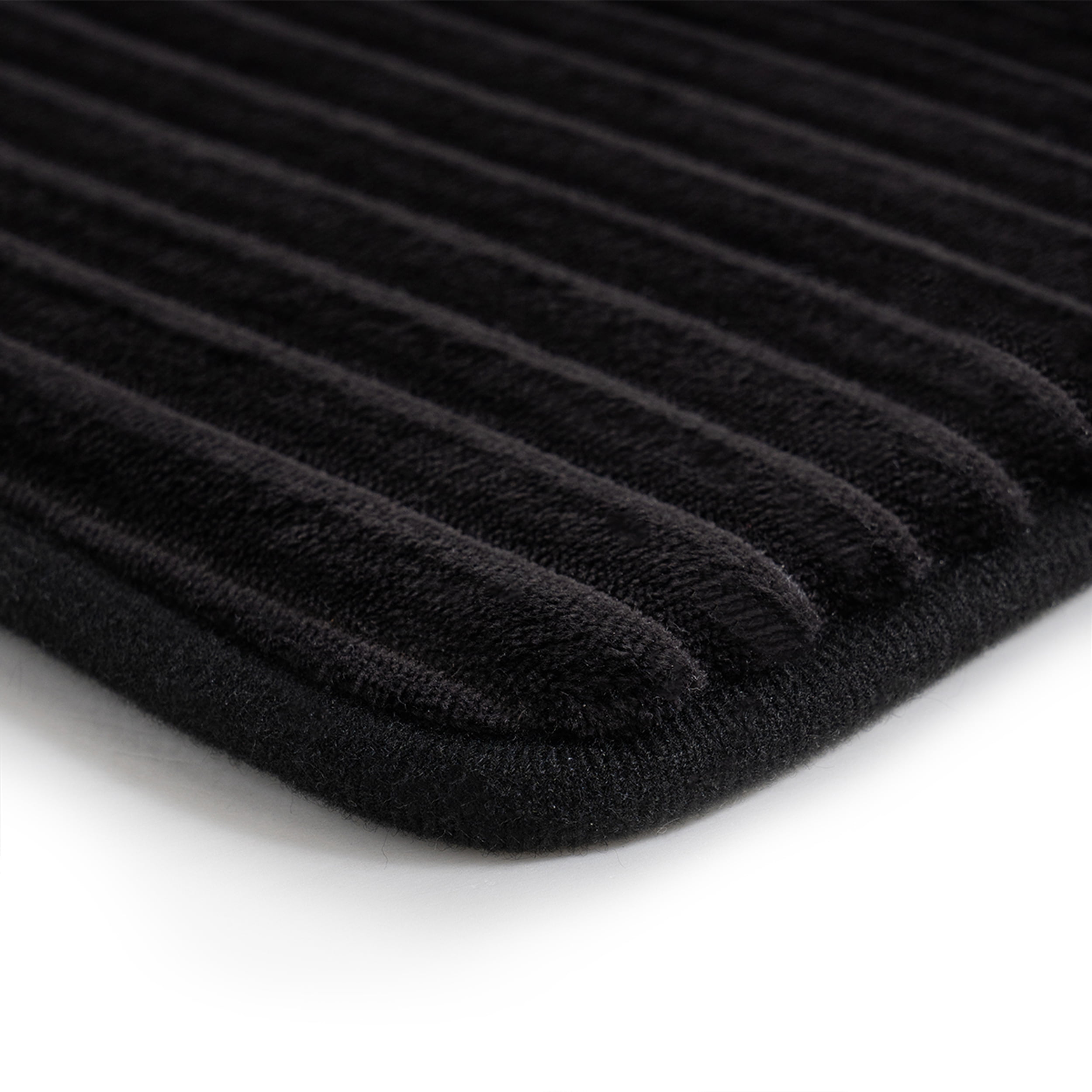 Mainstays Black 2-Piece Performance Foam 20"x 32" Bath Rug Set