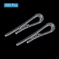 thumbnail image 3 of 500Pack Durable Plastic Alligator Clips, 1.57" Clear U Shape Shirt Clip Clothespins with Teeth, 3 of 6