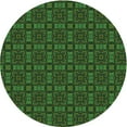 thumbnail image 1 of Ahgly Company Machine Washable Indoor Round Transitional Dark Forest Green Area Rugs, 7' Round, 1 of 7