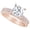 Rose Gold, variant on 1 Carat Platinum Princess Cut LAB GROWN Diamond Cut To Perfection Princess Diamond Wedding Bridal Set (Color E-F Clarity VS2-SI1) Size: 9