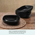 thumbnail image 5 of PFaltzgraff Stella Set of 4.7 Inch Pasta Bowls Stoneware Black Square, 5 of 6