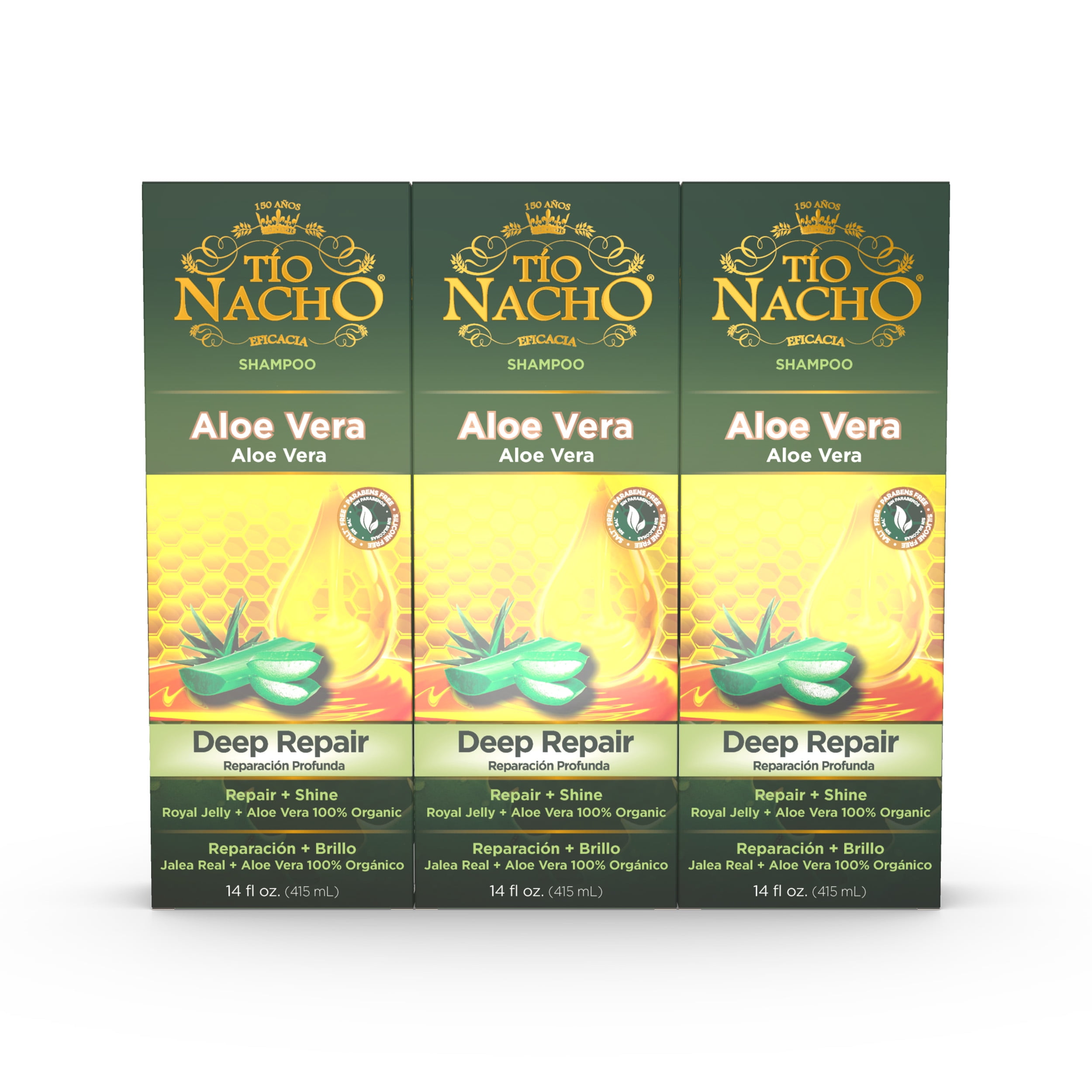 Tio Nacho Aloe Vera Deep Repair Shampoo, Value 3 Pack, 14 oz