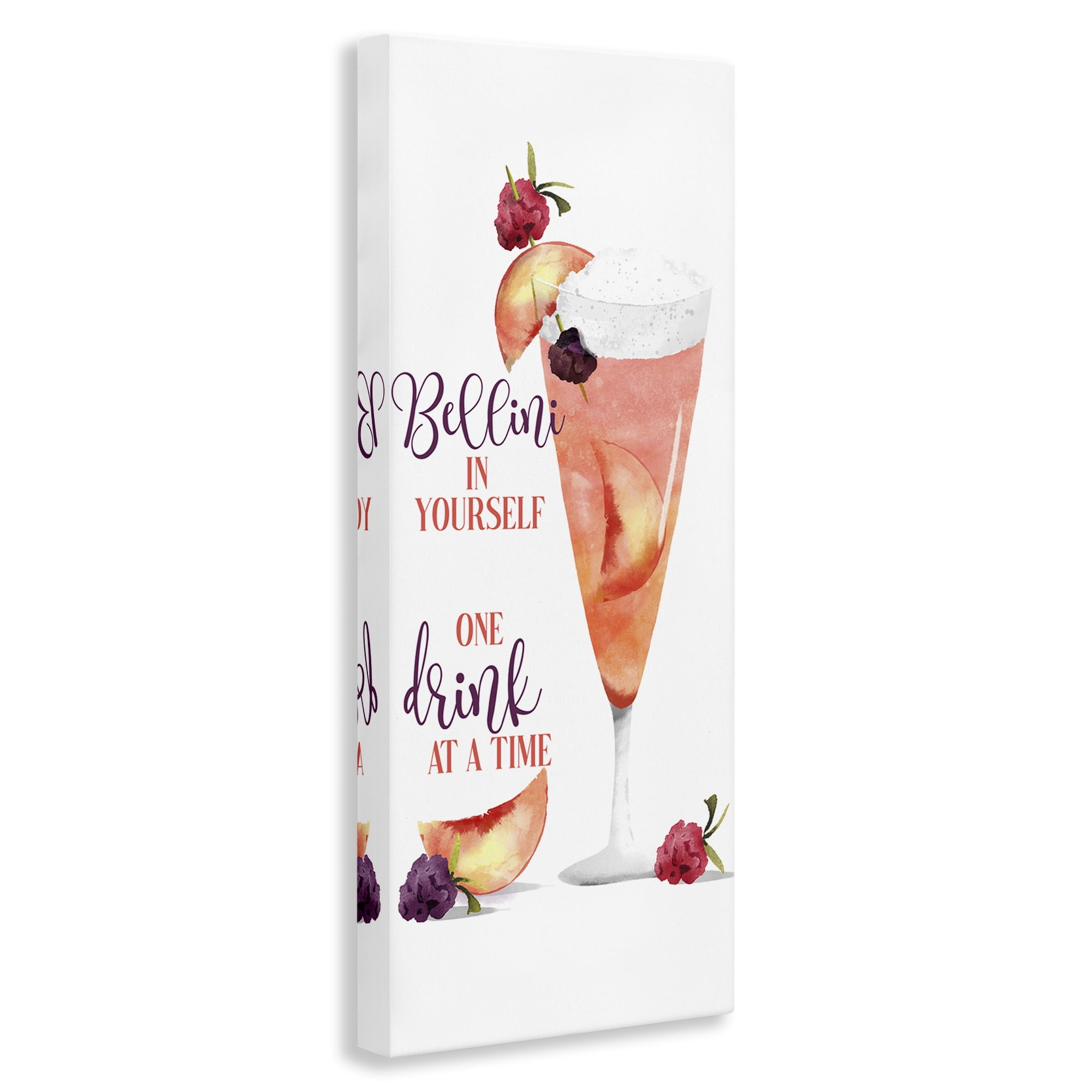 Stupell Industries Fun Summer Drink Pun Food & Beverage Painting Wrapped Canvas Art Print Wall Art, 20 x 48