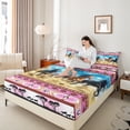 thumbnail image 4 of Castle Fairy Female Men Adults Farm Horse Twin Sheet Sets,Boho Tribal Aztec Bedding, 4 of 7