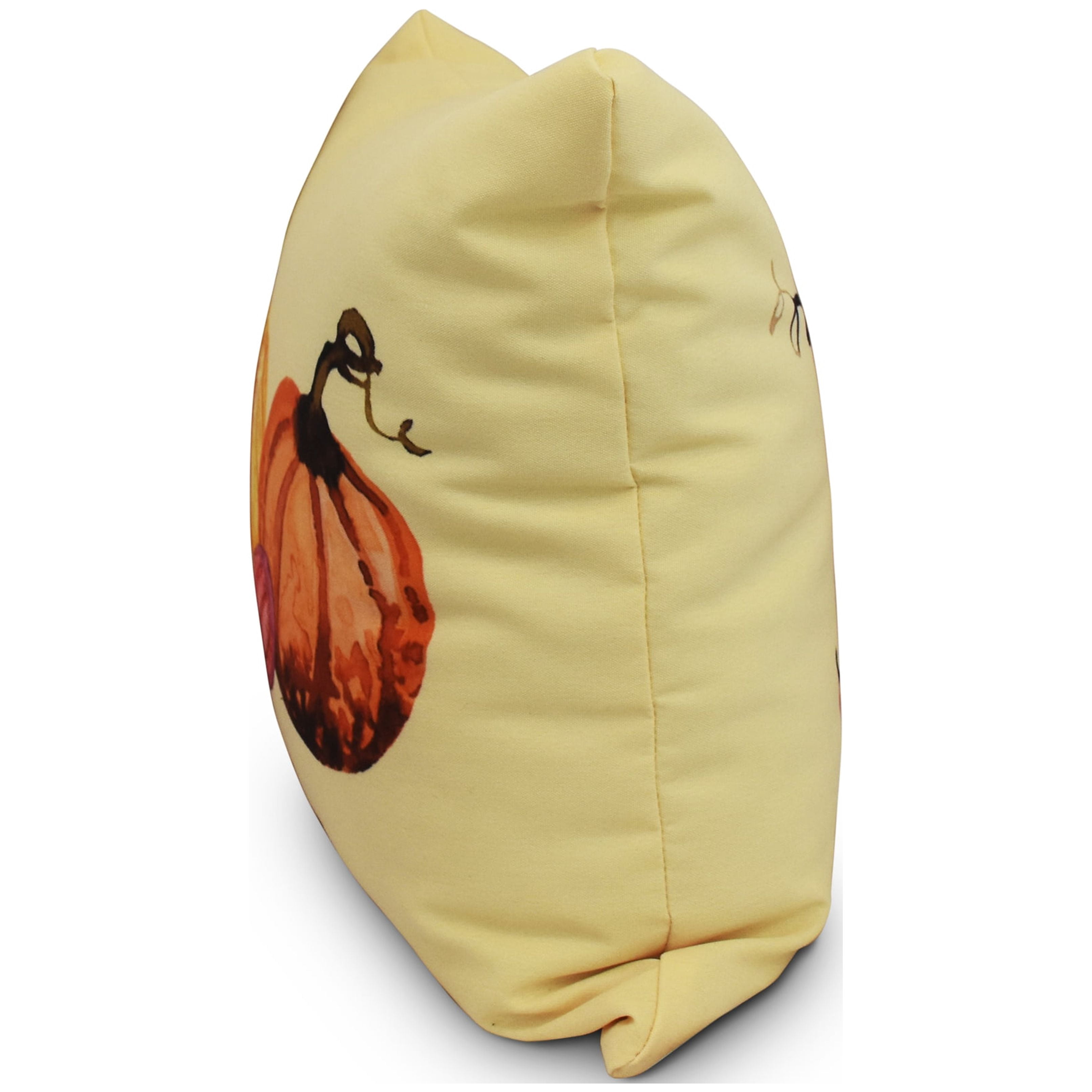 20" x 20" Simply Daisy Gourd Pile Fall Polyester Indoor/Outdoor Pillow, Yellow Qty 1