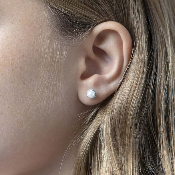 Children's pearl earrings screw back deals