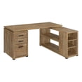 thumbnail image 1 of Coaster Yvette 60-inch 3-drawer L-Shape Engineered Wood Computer Desk in Mango, 1 of 10