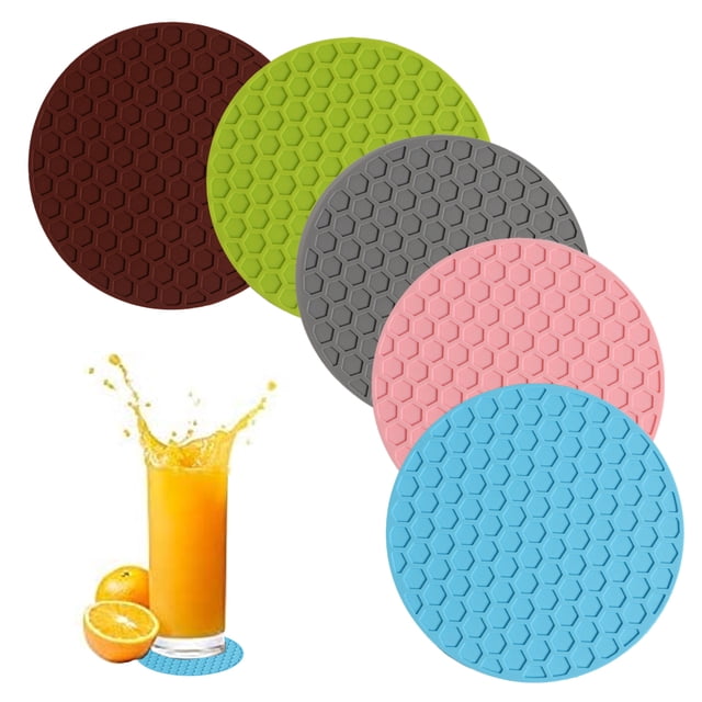 Cojín, antideslizante, aislamiento térmico, posavasos de gel de sílice, utilizado para bebidas, evitando muebles