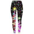 thumbnail image 4 of Fancifize Women's Christmas Leggings High Waist Stretch Slim Yoga Pants Xmas Holiday Wokrout Trousers, 4 of 6
