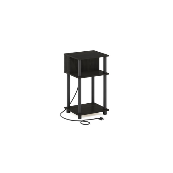 3-Tier Open End Table with Charging Ports|HomeStock Side Table