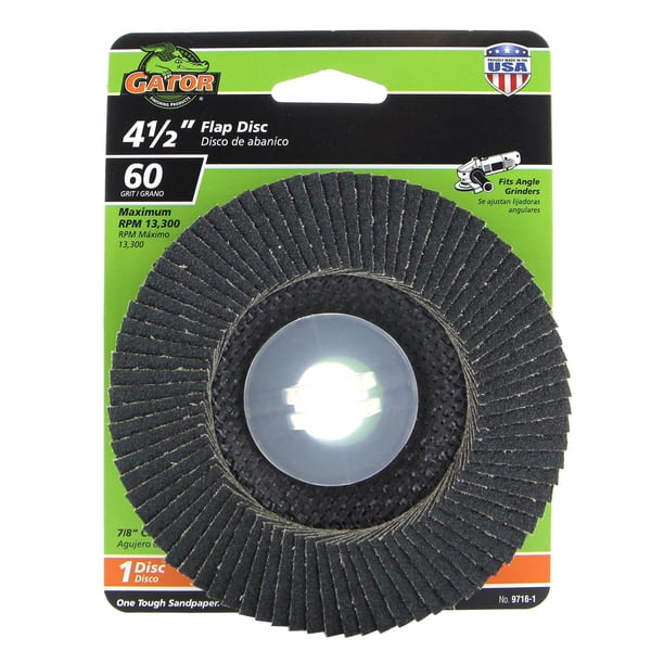 Disco abrasivo Gator Finishing 9716, grano 60, 11,5 cm