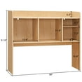 thumbnail image 4 of Desktop Bookshelf, Wooden Desk Storage Hutch with 6 Shelves for Computer Desk, 3-Tier Desktop Display Organizer Rack for Office Home, 4 of 6