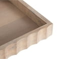 thumbnail image 4 of Kate and Laurel Lissi Decorative Rectangle Tray with Wavy Design, 16 x 12, Natural Wood, Modern Scalloped Serving Tray for Coffee Table Ottoman, Dining Table, or Entryway Catch-All Tray, 4 of 10