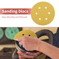 thumbnail image 2 of Unique Bargains 6 Inch 6 Hole Sanding Discs Round Hook and Loop Sandpaper 220 Grits - 50 PCS, 2 of 8