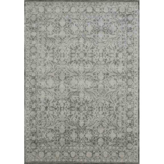 Vitaly Quinn Area Rug 3564 Traditional Green Vines Ovals 7' 10" x 10' 6" Rectangle