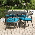 thumbnail image 2 of Four Seasons Courtyard Clearwater 5 Piece Stacking Chairs Patio Dining Set, 2 of 6
