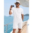 thumbnail image 2 of COOFANDY Men Summer Beach Outfits Short Sleeve Shirts and Shorts Sets Casual Lightweight Oversize 2 Piece Athletic Tracksuit, 2 of 6