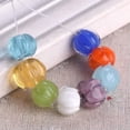 thumbnail image 3 of U8MO 5pcs 12mm~13mm Handmade Lampwork Glass Flower Bud Loose Beads Jewelry Making DIY-Lake Blue, 3 of 5