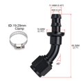 thumbnail image 4 of Conector para manguera PTNHZ 6AN 45° hembra giratorio a barbiquejo de bloqueo, 4 of 7