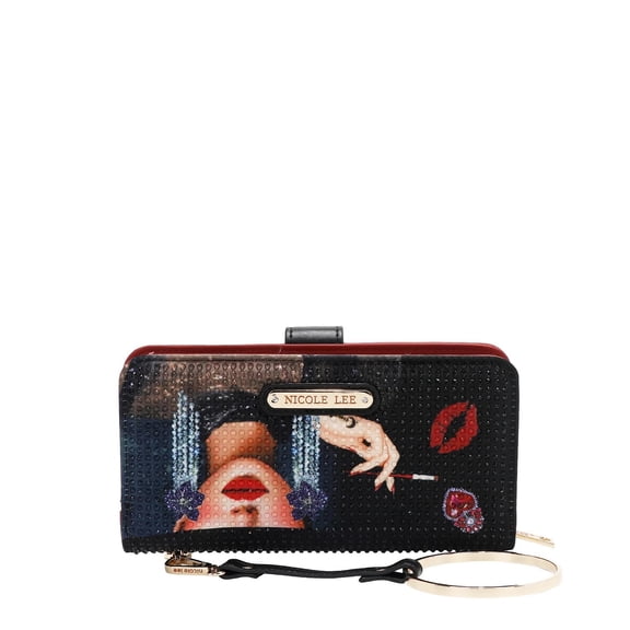 NICOLE LEE WALLET SIGNATURE BIFOLD WALLET WRISTLET