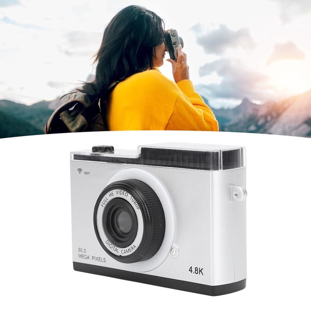 Cámarae Digital, Cámara de Vlogging HD 1080p, Cámae Digital Con Zoom Digital de 48MP 8X, Cámara Compacta Portátil de Apuntar y disparar para adolescentes Adultos Principiantes Principiantes