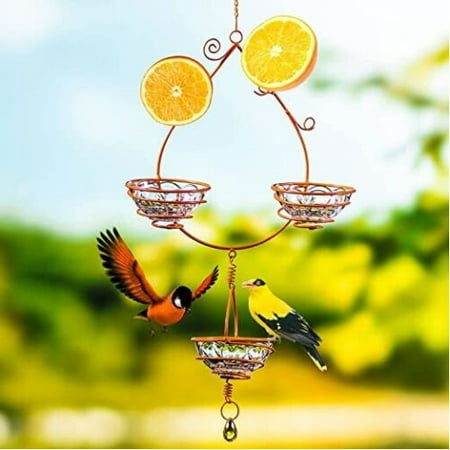 Oriole Bird Feeder Joie Domi Metal Hanging Bird Feeder with 3 trays sticks