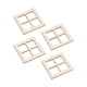 thumbnail image 2 of 4 piezas 1/12 Mini persianas DIY 4 paneles ventanas de madera sin pintar miniaturas ventanas de madera, 2 of 9
