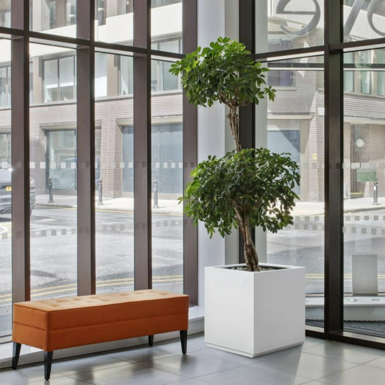 【お試し価格！】 & Porch for Planters Metallic Square Large Patio, Duty Heavy 鉢・プランター