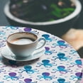 thumbnail image 2 of Ambesonne Octopus Fitted Round Tablecloth, Polygonal Animal Design, 36"- 40" Diameter, Blue Purple White, 2 of 5