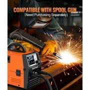 HITBOX 200A 4-in-1 MIG TIG Welder, 110V/220V Dual Voltage, Synergic Portable Welding Machine
