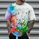 thumbnail image 2 of Playeras De Compresión Para Hombre, Camiseta De Manga Corta Con Cuello Redondo Y Estampado Floral De Moda De Verano Para Hombre, 2 of 4