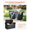 thumbnail image 2 of VEVOR 90Gal Outdoor Storage Bench, PE Rattan Deck Box for Patio & Garden, Outdoor Seat & Storage, 2 of 9
