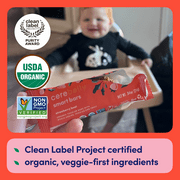 Cerebelly Organic Smart Bar, for Toddlers, Strawberry Beet, 5 Count