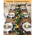 thumbnail image 4 of 15 Inch Round Placemats Set of 4, Japanese Style Non Slip Heat Insulation PP Table Mats, Modern Cranes Cherry Flower Wave Red Blue Washable Place Mats for Kitchen Dining Party Table Decor, 4 of 7