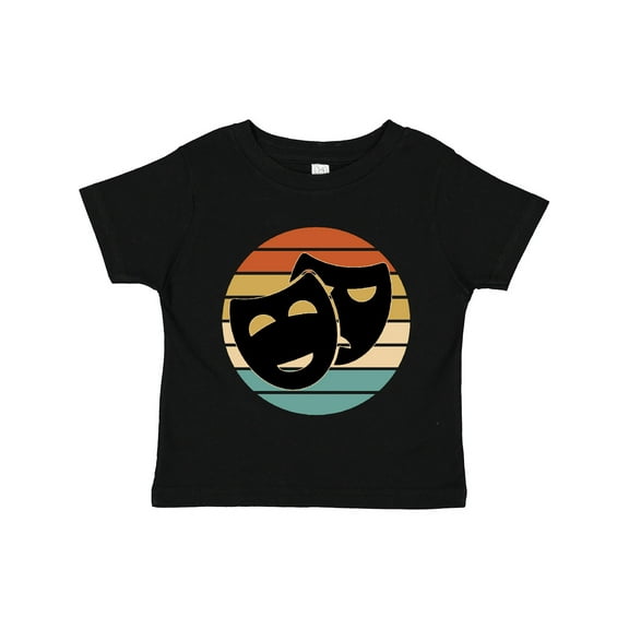Inktastic Theater Masks Acting Gift Retro Sunset Boys or Girls Toddler T-Shirt