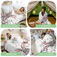 thumbnail image 6 of Throw Blanket Fleece Throw Blanket 50x80in, Easter Rabbits Pink Flowers Soft Lightweight Bed Blankets Eucalyptus Leaves Fuzzy Couch Blankets for All Season, 6 of 9
