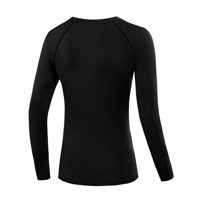 NELEUS Womens Athletic Compression Long Sleeve Yoga T Shirt Dry Fit 3 Pack,Black,US  Size S 