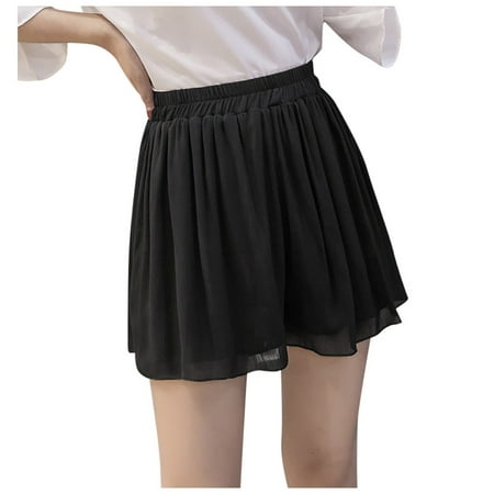 

ZHAGHMIN Flare Black Leggings Short Pants Chiffon Fashion Lady Summer Printing Size Loose Skirts Large Casual Pants Work From Home Clothes Women Under Dress Shorts Maternity Casual Leggings for Wome