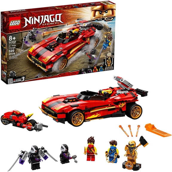LEGO NINJAGO Legacy X-1 Ninja Charger 71737 Ninja Building Toy (599 Pieces)