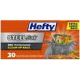 Hefty Steelsak Heavy Duty Large Trash Bags, Gray, Unscented, 39 Gallon
