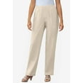 thumbnail image 2 of Woman Within Plus Size Tall Straight Leg Linen Pant, 2 of 6