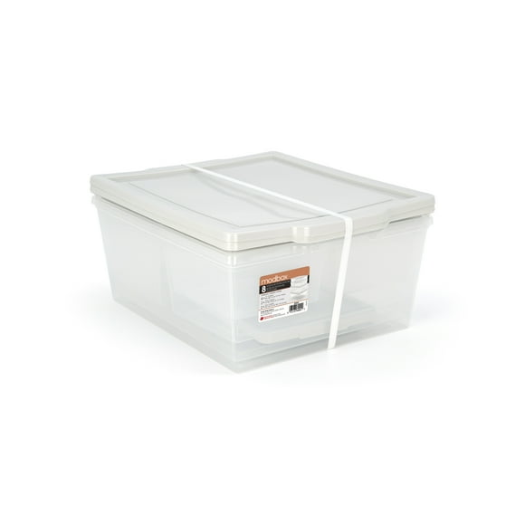 ModBoxTM 8-Pack Starter Set, Modular Series - Cool Grey & Clear