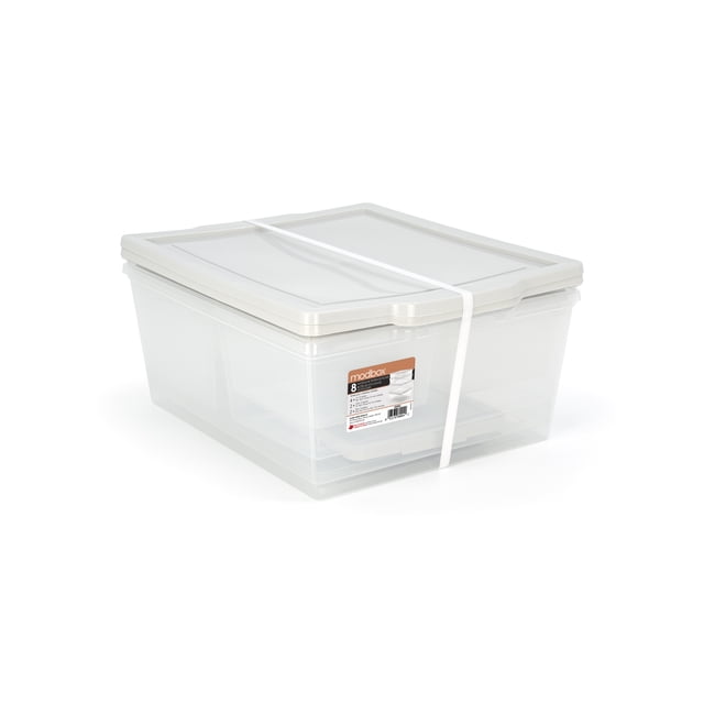 ModBoxTM 8-Pack Starter Set, Modular Series - Cool Grey & Clear