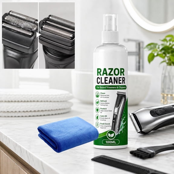 Electric Shaver Cleaner, 100ml, Razor Cleaning and Maintenance Spray for electric razors, trimmers, shaver heads and grooming tools
