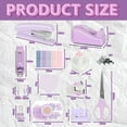 thumbnail image 3 of Arcticwind Stapler Set,Women's Office Supplies Set,Students' Cute Stationery Set,Office Supplies and Organizers,Staple Remover,Stapler,Tape,Staples,Clips, Scissor and Tabs & More,Purple, 3 of 7