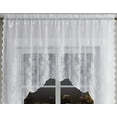 thumbnail image 4 of WARM HOME DESIGNS 3 Piece White Flower Kitchen Window Curtains Bundle Includes 2 36 Inch Tiers & Valance. KIF SET WHITE, 4 of 5