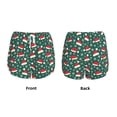 thumbnail image 3 of Disketp Santa Hat Joy Green Festive Women's Shorts Workout Shorts for Athletic Gym Running Shorts with Phone Pockets-XX-Large, 3 of 7
