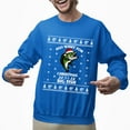 thumbnail image 2 of Christmas Sweatshirt, All I Want For Christmas Is A Big Fish Funny Fishing Sweatshirt, Festive Bass Angler Ugly Holiday Sweatshirt, Unique Fisherman Gift for Men & Women, 2 of 5