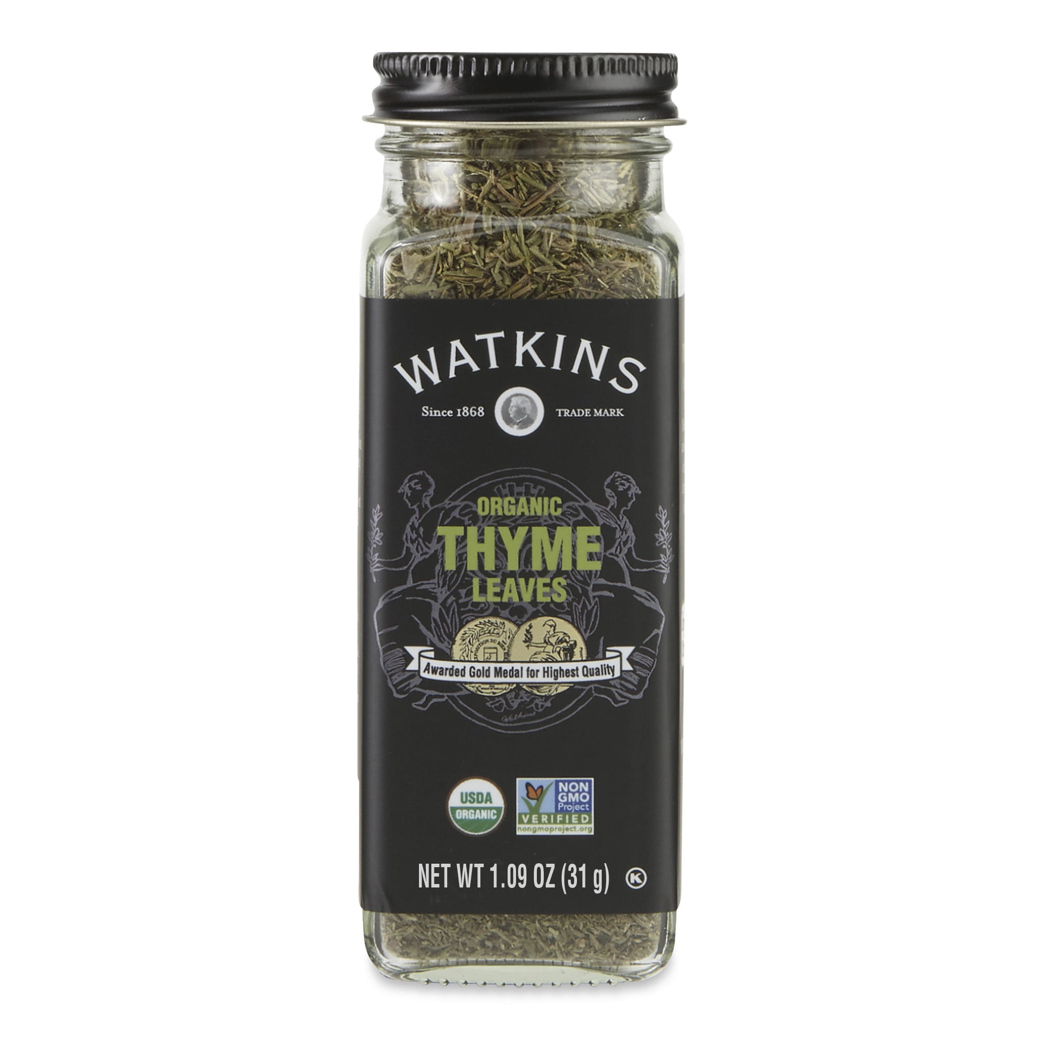 Watkins Gourmet Organic Spice Jar, Thyme Leaves, 1.26 oz