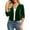 Green, variant on Women's Winter Velour Cardigans Open Front Long Sleeve Cropped Fit Soft Warm Relaxed Fit Cardigans for Outdoor Office Blue